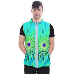 Aqua Cactus Dahlia Men s Puffer Vest