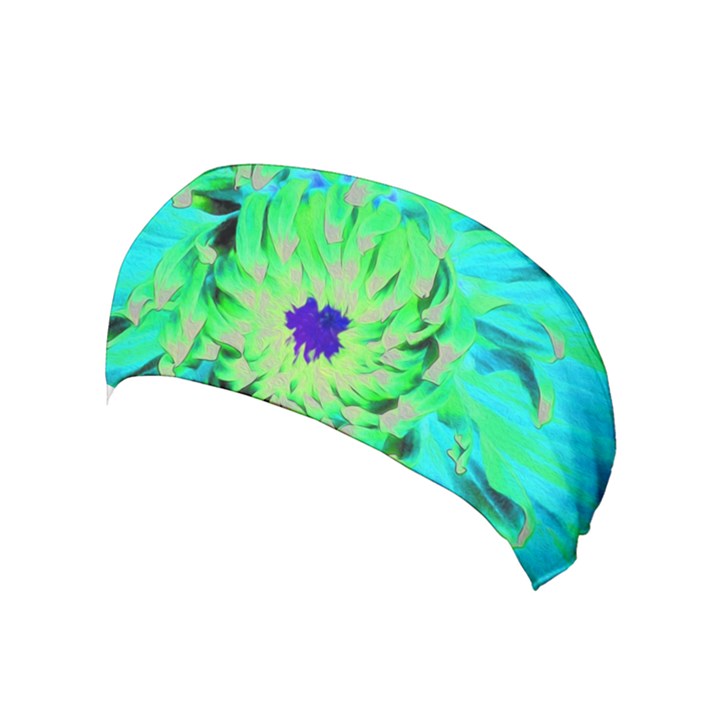 Aqua Cactus Dahlia Yoga Headband