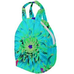 Aqua Cactus Dahlia Travel Backpacks by myrubiogarden