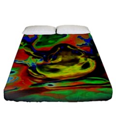 Abstract Transparent Background Fitted Sheet (queen Size) by Pakrebo