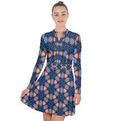 Pattern Tile Background Seamless Long Sleeve Panel Dress by Pakrebo