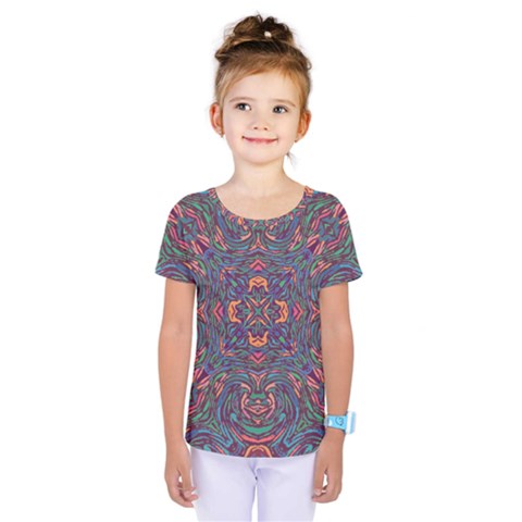 Tile Repeating Colors Textur Kids  One Piece Tee by Pakrebo