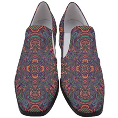 Tile Repeating Colors Textur Slip On Heel Loafers