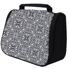 Black White Geometric Background Full Print Travel Pouch (big) by Pakrebo