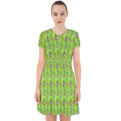 Maple Leaf Plant Seamless Pattern Adorable In Chiffon Dress