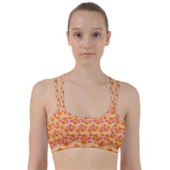 Maple Leaf Autumnal Leaves Autumn Line Them Up Sports Bra by Pakrebo