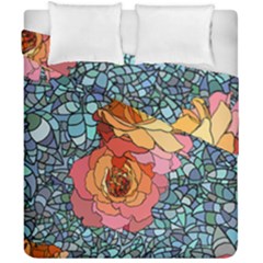 Pattern Rose Yellow Background Duvet Cover Double Side (california King Size) by Pakrebo