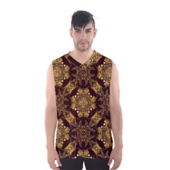 Gold Black Book Cover Ornate Men s Basketball Tank Top by Pakrebo