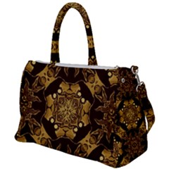 Gold Black Book Cover Ornate Duffel Travel Bag