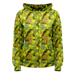 Flowers Yellow Red Blue Seamless Women s Pullover Hoodie by Pakrebo