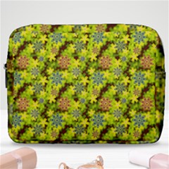 Flowers Yellow Red Blue Seamless Make Up Pouch (large)