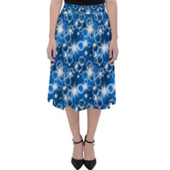 Star Hexagon Blue Deep Blue Light Classic Midi Skirt