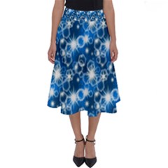 Star Hexagon Blue Deep Blue Light Perfect Length Midi Skirt