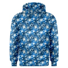 Star Hexagon Blue Deep Blue Light Men s Overhead Hoodie