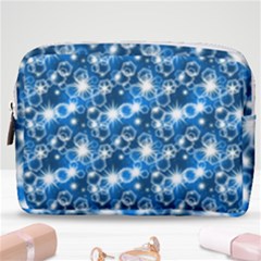 Star Hexagon Blue Deep Blue Light Make Up Pouch (medium)