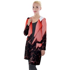 Sci Fi Red Fantasy Futuristic Hooded Pocket Cardigan