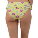 Traditional Patterns Plum Frill Bikini Bottom View2