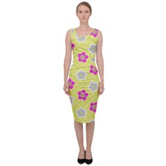 Traditional Patterns Plum Sleeveless Pencil Dress