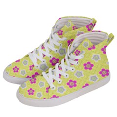 Traditional Patterns Plum Men s Hi-top Skate Sneakers