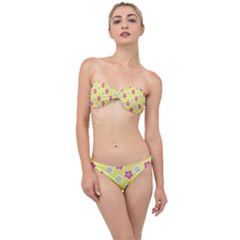 Traditional Patterns Plum Classic Bandeau Bikini Set