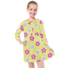 Traditional Patterns Plum Kids  Quarter Sleeve Shirt Dress