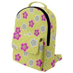 Traditional Patterns Plum Flap Pocket Backpack (small)