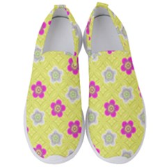 Traditional Patterns Plum Men s Slip On Sneakers