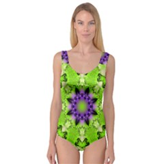 Pattern Abstract Background Art Green Princess Tank Leotard  by Pakrebo