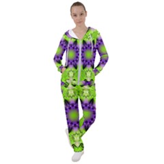 Pattern Abstract Background Art Green Women s Tracksuit