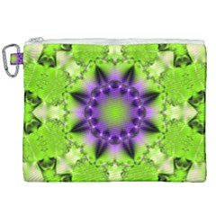 Pattern Abstract Background Art Green Canvas Cosmetic Bag (xxl)