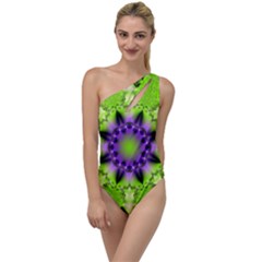 Pattern Abstract Background Art Green To One Side Swimsuit