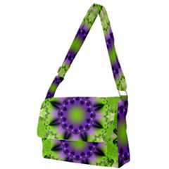 Pattern Abstract Background Art Green Full Print Messenger Bag