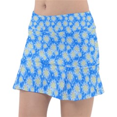 Hydrangea Blue Glitter Round Tennis Skirt