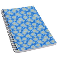 Hydrangea Blue Glitter Round 5 5  X 8 5  Notebook