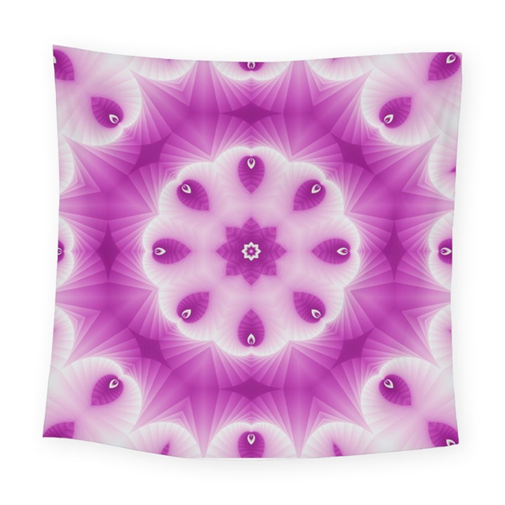 Pattern Abstract Background Art Purple Square Tapestry (Large)