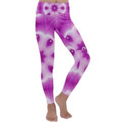 Pattern Abstract Background Art Purple Kids  Lightweight Velour Classic Yoga Leggings