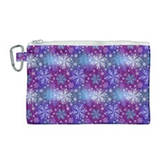 Snow White Blue Purple Tulip Canvas Cosmetic Bag (large) by Pakrebo