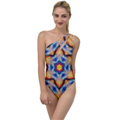 Pattern Abstract Background Art To One Side Swimsuit by Pakrebo