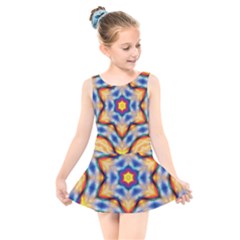 Pattern Abstract Background Art Kids  Skater Dress Swimsuit