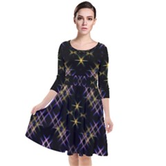 Seamless Background Abstract Vector Quarter Sleeve Waist Band Dress