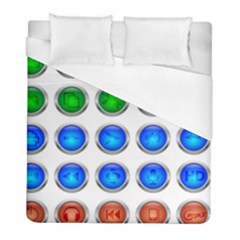 Vector Round Image Color Button Duvet Cover (full/ Double Size) by Pakrebo