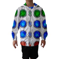 Vector Round Image Color Button Hooded Windbreaker (kids) by Pakrebo