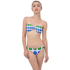 Vector Round Image Color Button Classic Bandeau Bikini Set