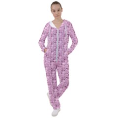 Texture Flower Background Pink Women s Tracksuit