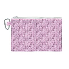 Texture Flower Background Pink Canvas Cosmetic Bag (large)