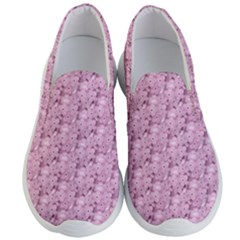 Texture Flower Background Pink Men s Lightweight Slip Ons