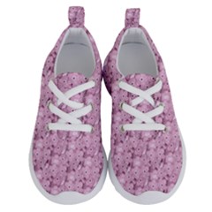 Texture Flower Background Pink Running Shoes