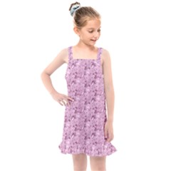 Texture Flower Background Pink Kids  Overall Dress