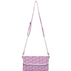 Texture Flower Background Pink Mini Crossbody Handbag