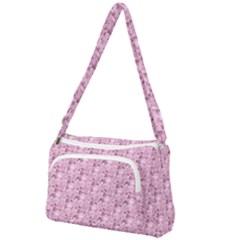 Texture Flower Background Pink Front Pocket Crossbody Bag